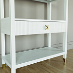 Стеллаж Elsa Dreams White со стеклянными полками и ящиком варинант исполнения - 2 | Loft Concept в Твери