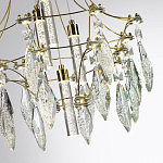 Люстра подвесная из металла с хрустальными подвесками прозрачного цвета Quasar 41 варинант исполнения - 3 | Loft Concept в Твери