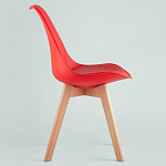 Стул с основой из пластика и мягким сиденьем Arvika Red варинант исполнения - 3 | Loft Concept в Твери