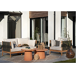 Садовый диван из тикового дерева и веревок Оreon варинант исполнения - 7 | Loft Concept в Твери