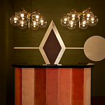 Обои ручная роспись Chez Nina by India Mahdavi Standard colourway on Perfect Green slub silk варинант исполнения - 3 | Loft Concept в Твери