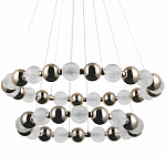 Светодиодная двухъярусная кольцевая люстра Crystal Globule Chandelier Gold варинант исполнения - 1 | Loft Concept в Твери