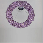 Люстра кргулая из фиолетового хрустального камня Purple Diamond варинант исполнения - 1 | Loft Concept в Твери