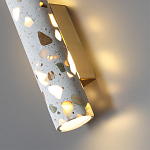 Бра с цилиндрическим белым бетонным плафоном Terrazzo Light варинант исполнения - 4 | Loft Concept в Твери