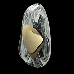 Бра овальное из стекла с золотым элементом Flow Texture  варинант исполнения - 6 | Loft Concept в Твери