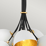 Люстра с 15-ю белыми  плафонами с золотой внутренней поверхностью Hinkley варинант исполнения - 9 | Loft Concept в Твери