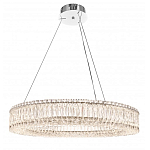 Люстра подвесная круглая из прозрачного хрусталя с корпусом из металла цвета хром Selfsufficient варинант исполнения - 4 | Loft Concept в Твери