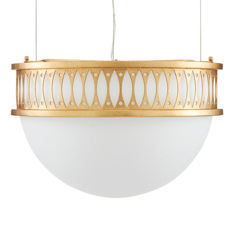 Подвесной светильник с фактурным золотым каркасом Exceptional Classic Design Золотой Молочный Подвесной светильник с фактурным золотым каркасом Exceptional Classic Design Золотой Молочный в Твери | Loft Concept