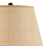 Настольная лампа темно-коричневая с тканевым абажуром в форме конуса Сhieftain варинант исполнения - 2 | Loft Concept в Твери