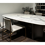 Стол обеденный мраморный с колоннами Marble Column Table варинант исполнения - 4 | Loft Concept в Твери