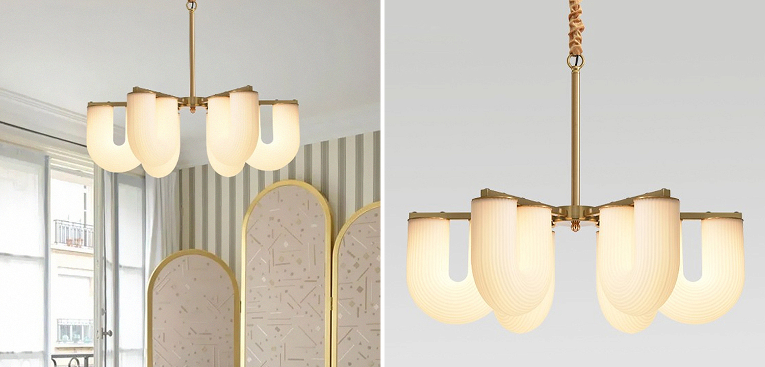Люстра Berthe Arch Chandelier 6 плафонов Люстра Berthe Arch Chandelier 6 плафонов - Loft-Concept в Твери