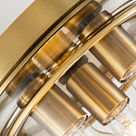 Потолочный светильник для ванных комнат с круглым стеклянным плафоном и тремя лампами Quoizel варинант исполнения - 4 | Loft Concept в Твери