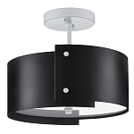 Потолочный светильник круглый светодиодный Semicircular White Panels чёрный варинант исполнения - 3 | Loft Concept в Твери