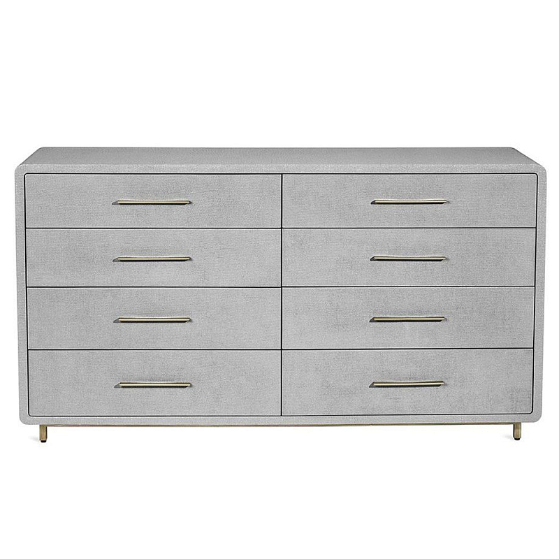 Комод с 8-ю вместительными ящиками Dresser with Fabric Trim Бежевый Серый Комод с 8-ю вместительными ящиками Dresser with Fabric Trim Бежевый Серый в Твери | Loft Concept