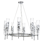 Люстра подвесная круглая с 8-ю цилиндрическими плафонами из стекла LIAISON варинант исполнения - 1 | Loft Concept в Твери