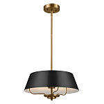 Подвесной светильник с конусовидным металлическим абажуром черного цвета Kichler варинант исполнения - 2 | Loft Concept в Твери