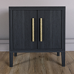 Тумбочка Primo с дверцами шпон Черный дуб варинант исполнения - 2 | Loft Concept в Твери