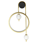 Бра с круглой рамкой и стеклянными белыми шарами B.LUX C Ball варинант исполнения - 1 | Loft Concept в Твери