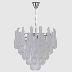 Люстра с подвесками из рифленного стекла в форме капель Textured Glass Chandelier варинант исполнения - 2 | Loft Concept в Твери