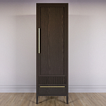 Узкий Шкаф Primo с 2 выдвижными ящиками Темный орех варинант исполнения - 2 | Loft Concept в Твери