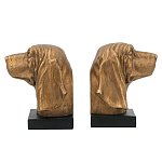 Держатель для книг с бронзовыми фигурками головы собаки Dog Elegance  варинант исполнения - 1 | Loft Concept в Твери