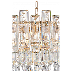 Круглая люстра с хрустальными подвесками на золотистом каркасе Gorgeous Crystal Light варинант исполнения - 5 | Loft Concept в Твери