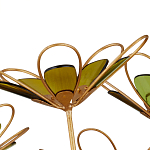 Люстра золотого цвета в форме цветка Hanging Flowers варинант исполнения - 2 | Loft Concept в Твери