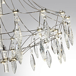 Люстра подвесная из металла с хрустальными прозрачными подвесками Quasar 81 варинант исполнения - 13 | Loft Concept в Твери