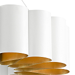 Люстра круглая фактурная в сочетании белого и золотого цвета Wide Stripes of Ribbon варинант исполнения - 1 | Loft Concept в Твери