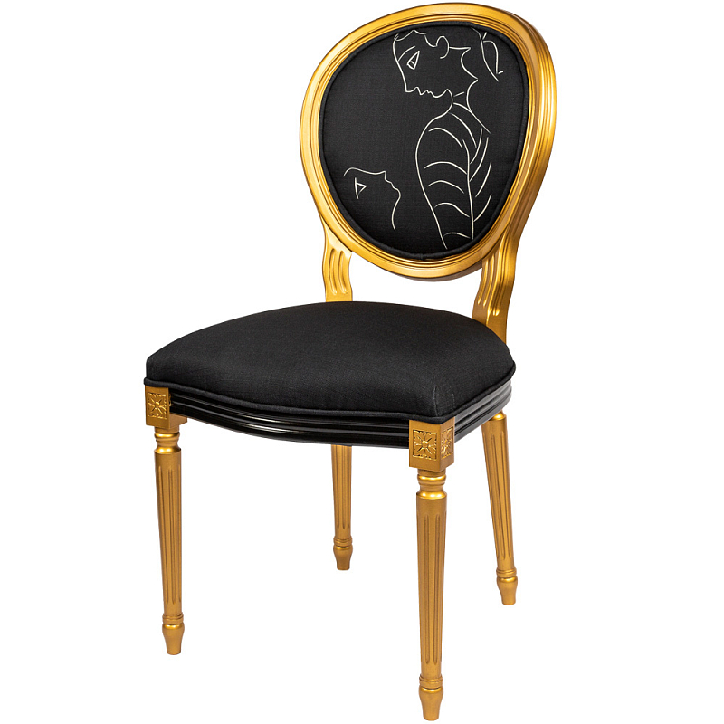 Стул White Silhouette Mother Stool Черный Золотой Стул White Silhouette Mother Stool Черный Золотой в Твери | Loft Concept