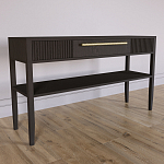 Дизайнерская Консоль с полкой и ящиком Primo Темный орех варинант исполнения - 2 | Loft Concept в Твери