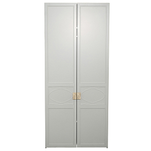 Шкаф бежевый двухдверный с полками и штангой Eccentricity