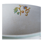 Ваза высокая из фарфора на бронзовом основании Turquoise Blooming Garden варинант исполнения - 3 | Loft Concept в Твери