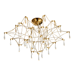 Потолочный светильник с тонкой металлической конструкцией цвета золото Quasar варинант исполнения - 1 | Loft Concept в Твери