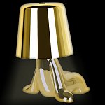 Настольная лампа фигурная цвета золото с гладким абажуром Высота 16 см Sophia варинант исполнения - 7 | Loft Concept в Твери