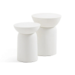 Приставной столик белого цвета Tori варинант исполнения - 4 | Loft Concept в Твери