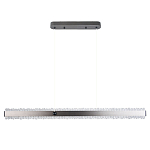 Люстра линейная металлическая черного цвета с прозрачным декором по краям Radiant Rail варинант исполнения - 2 | Loft Concept в Твери
