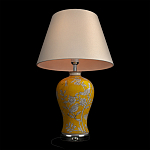 Настольная лампа желтая с изображением белых птиц Flight Among Acacia варинант исполнения - 4 | Loft Concept в Твери