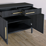 Буфет Primo с двумя ящиками и двумя фасадами Черный дуб варинант исполнения - 5 | Loft Concept в Твери