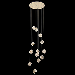 Люстра каскадная с мозаичным хрустальным оформлением Sparks of Crystal варинант исполнения - 3 | Loft Concept в Твери