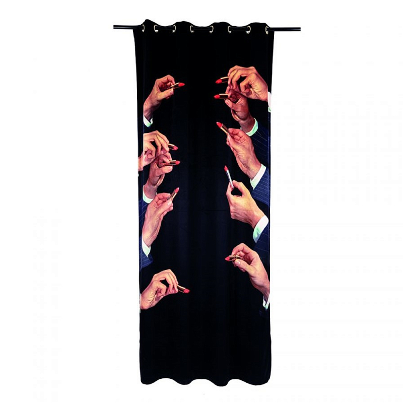 Штора Seletti Lipstick Black Черный Мульти Штора Seletti Lipstick Black Черный Мульти в Твери | Loft Concept