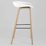 Барный стул на ножках из натурального дерева Boras White варинант исполнения - 2 | Loft Concept в Твери