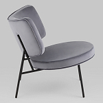 Мини-кресло District Lounge велюр серый варинант исполнения - 2 | Loft Concept в Твери