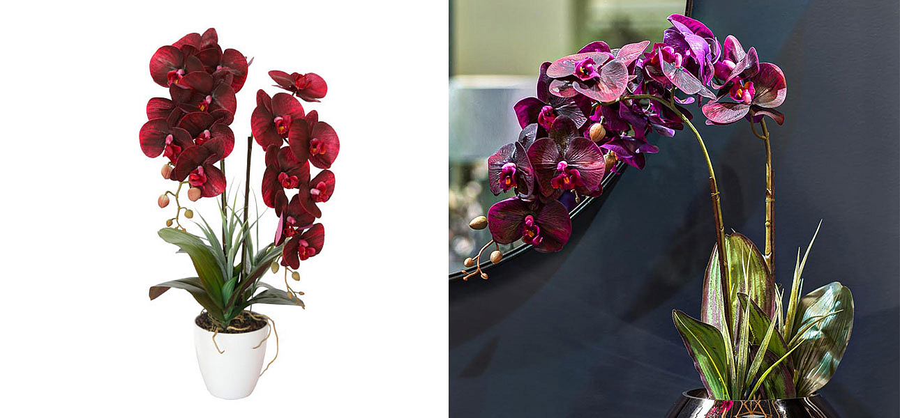 Искусственная орхидея Мультифлора burgundy Искусственная орхидея Мультифлора burgundy - Loft-Concept в Твери