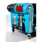 Кресло "Баския и Уорхол" Basquiat Warhol graffiti chair натуральная кожа варинант исполнения - 4 | Loft Concept в Твери