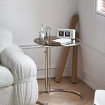 Дизайнерский журнальный стол круглый на стальном каркасе Fahek варинант исполнения - 1 | Loft Concept в Твери