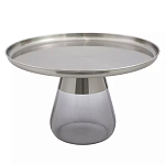 Кофейный столик с основанием из закаленного стекла Classic Round Gray Table варинант исполнения - 1 | Loft Concept в Твери