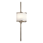 Бра вертикальное с белым полукруглым плафоном и длинным стержнем L Kichler варинант исполнения - 1 | Loft Concept в Твери