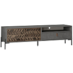 ТВ-тумба с раздвижными дверцами Mallin Metal TV Stand варинант исполнения - 1 | Loft Concept в Твери