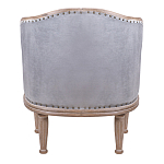 Кресло низкое с мягкой обивкой из велюра на 4-х деревянных ножках Emile Armchair grey варинант исполнения - 3 | Loft Concept в Твери